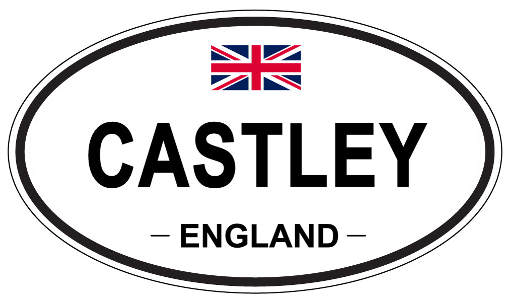 CASTLEY, ENGLAND - Oval Sticker