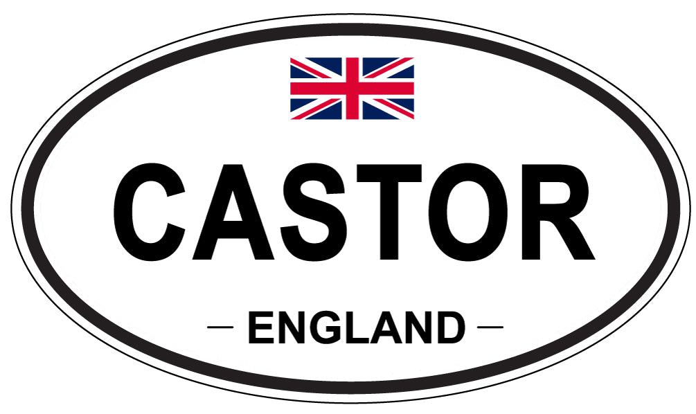 CASTOR, ENGLAND - Oval Sticker