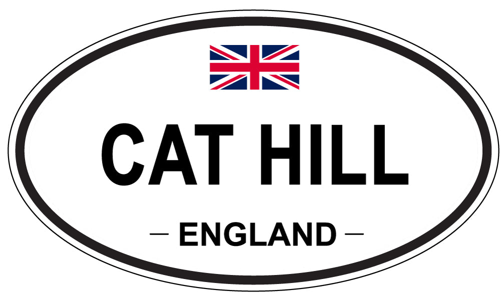 CAT HILL, ENGLAND - Oval Sticker