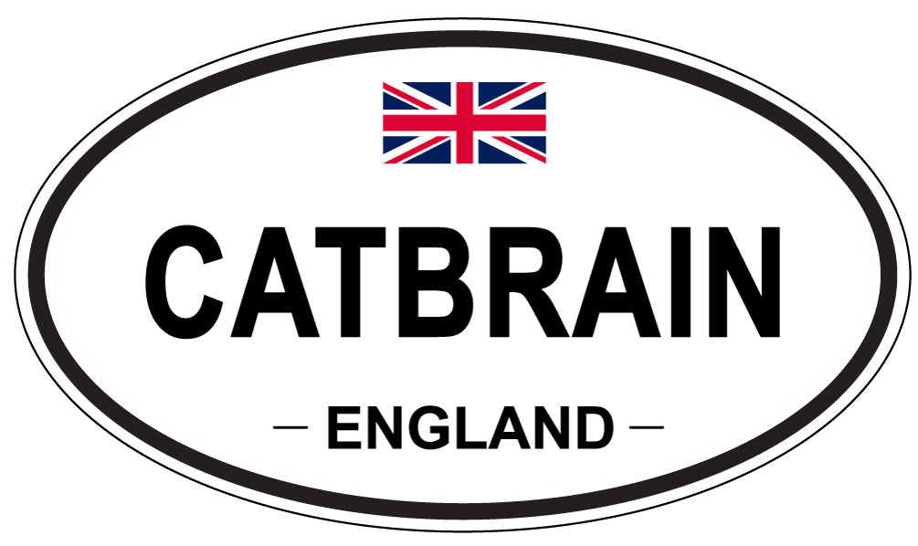 CATBRAIN, ENGLAND - Oval Sticker