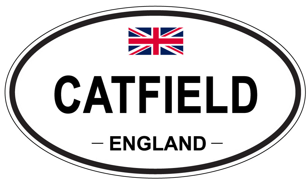 CATFIELD, ENGLAND - Oval Sticker