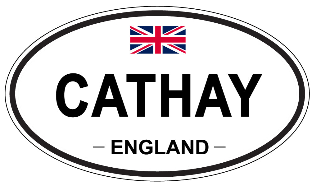 CATHAY, ENGLAND - Oval Sticker