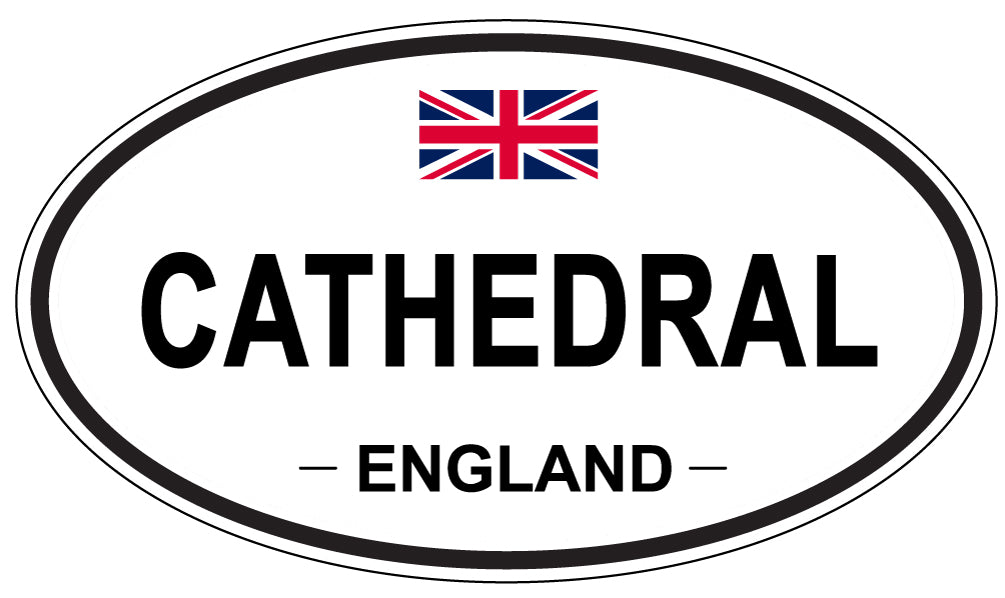 CATHEDRAL, ENGLAND - Oval Sticker