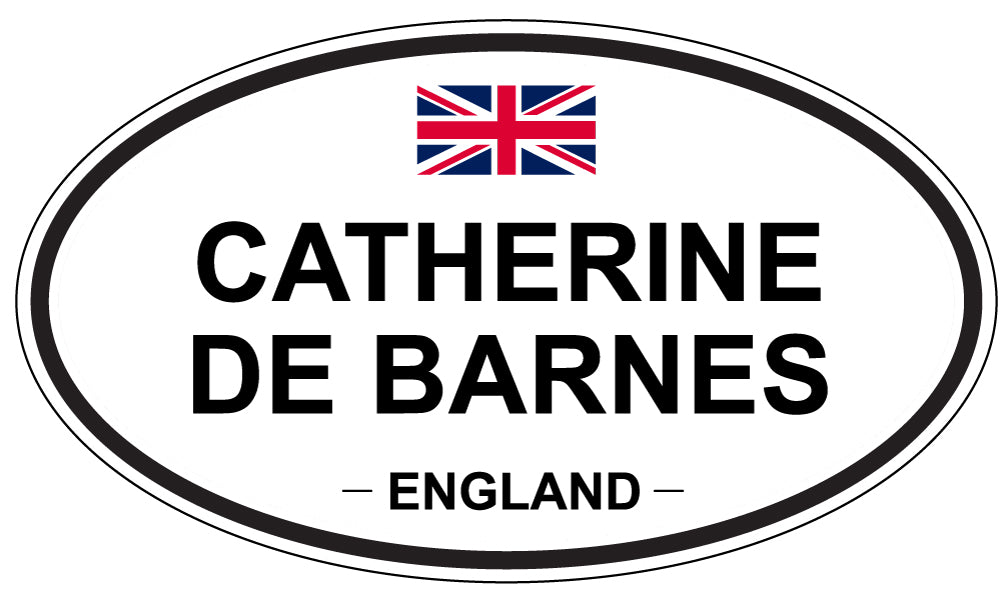 CATHERINE DE BARNES, ENGLAND - Oval Sticker