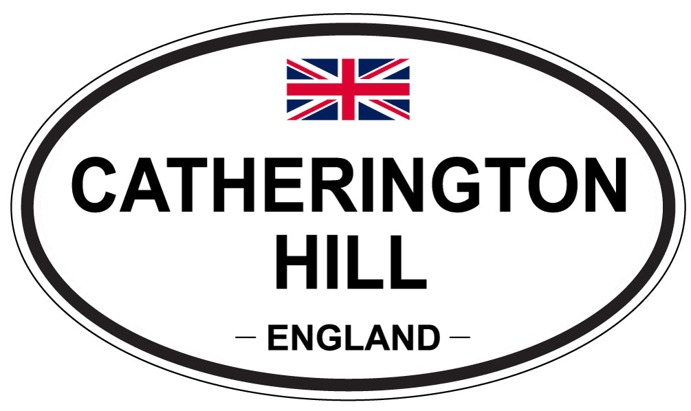 CATHERINGTON HILL, ENGLAND - Oval Sticker