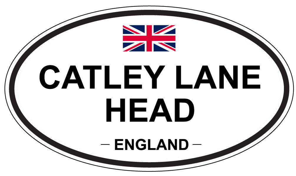 CATLEY LANE HEAD, ENGLAND - Oval Sticker