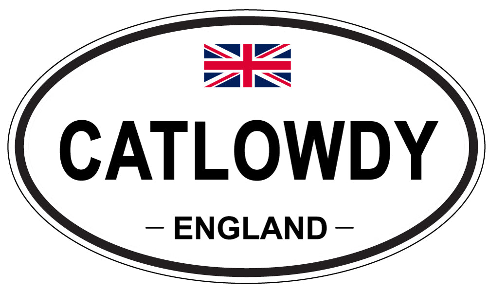 CATLOWDY, ENGLAND - Oval Sticker