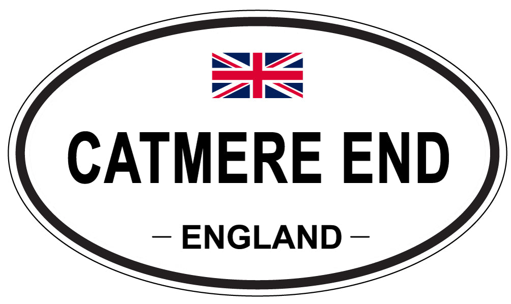CATMERE END, ENGLAND - Oval Sticker