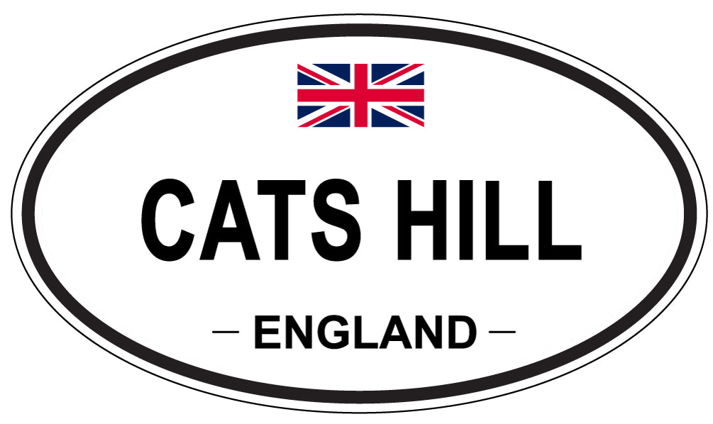 CATS HILL, ENGLAND - Oval Sticker