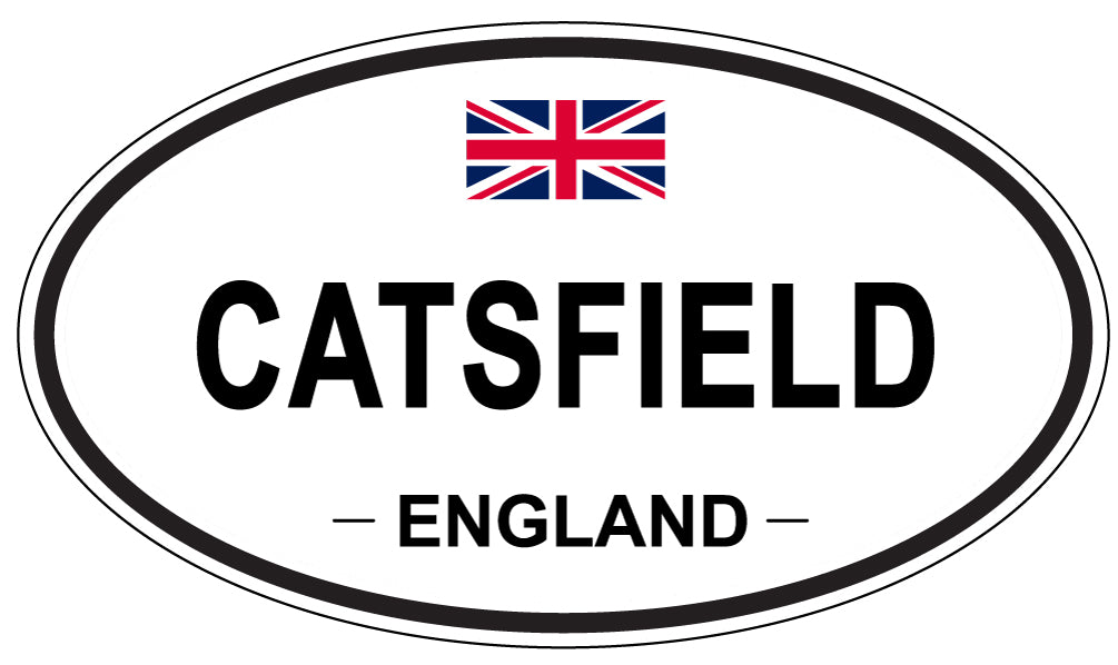 CATSFIELD, ENGLAND - Oval Sticker