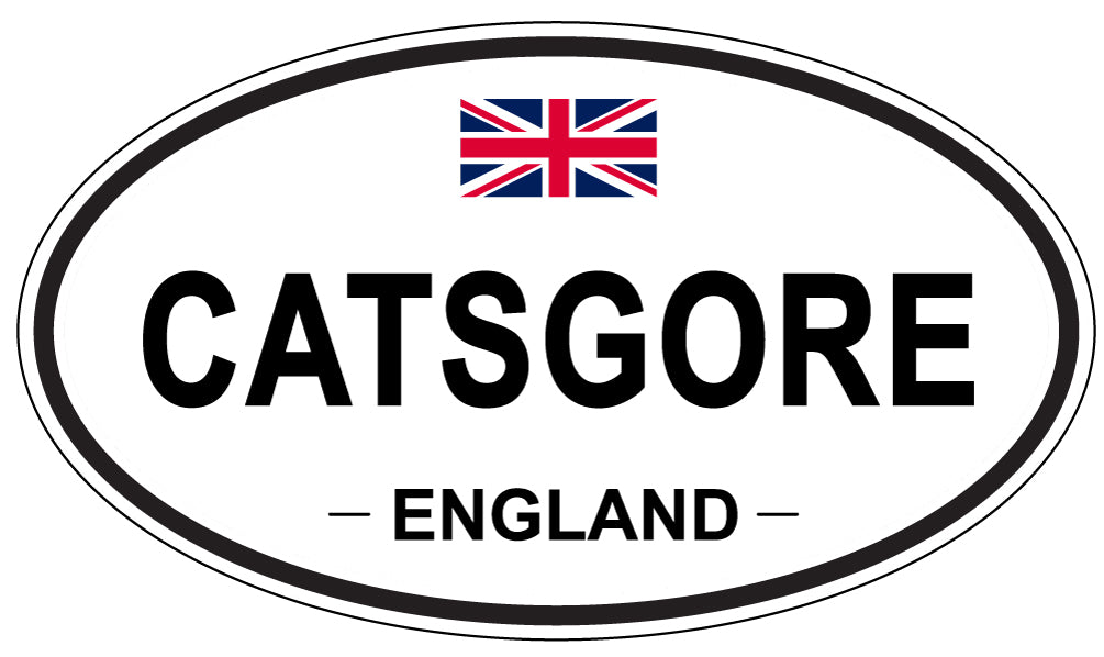 CATSGORE, ENGLAND - Oval Sticker