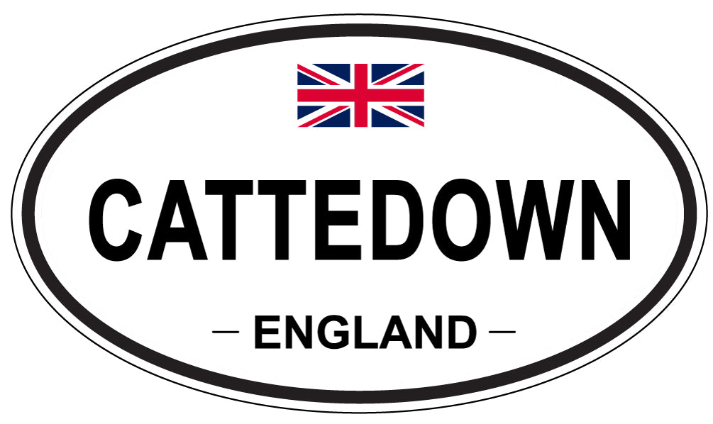 CATTEDOWN, ENGLAND - Oval Sticker