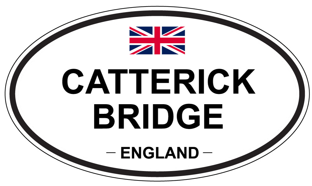 CATTERICK BRIDGE, ENGLAND - Oval Sticker