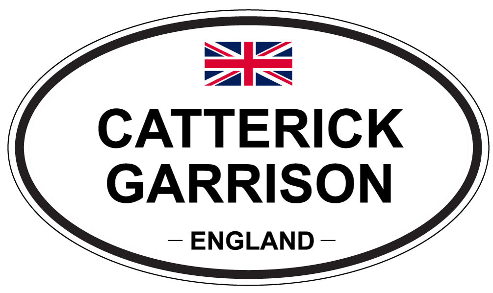 CATTERICK GARRISON, ENGLAND - Oval Sticker