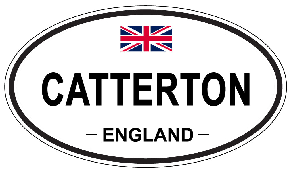 CATTERTON, ENGLAND - Oval Sticker