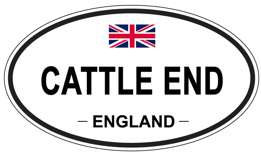 CATTLE END, ENGLAND - Oval Sticker
