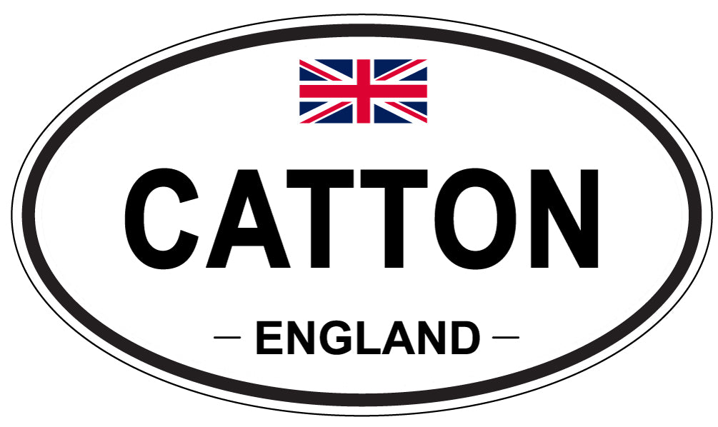CATTON, ENGLAND - Oval Sticker