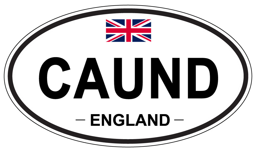 CAUND, ENGLAND - Oval Sticker