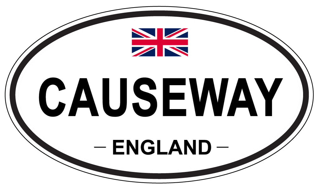 CAUSEWAY, ENGLAND - Oval Sticker