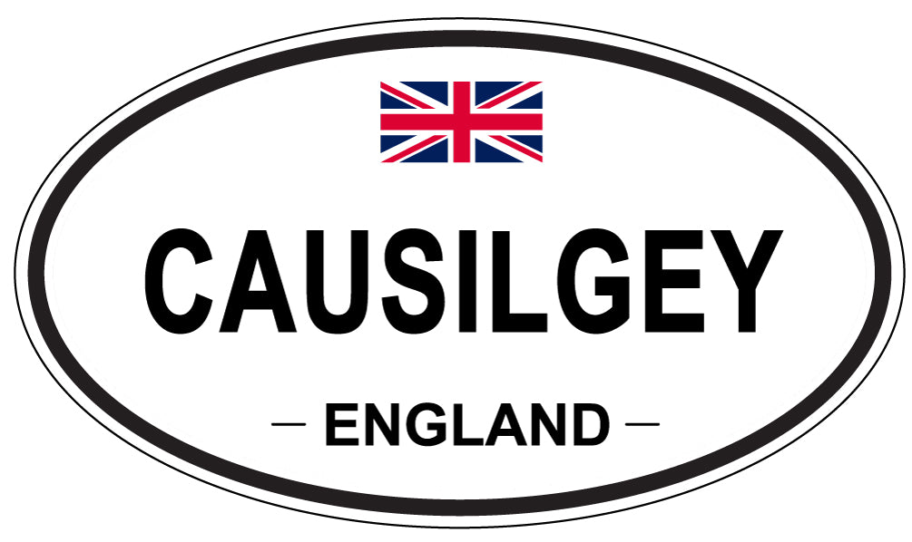 CAUSILGEY, ENGLAND - Oval Sticker