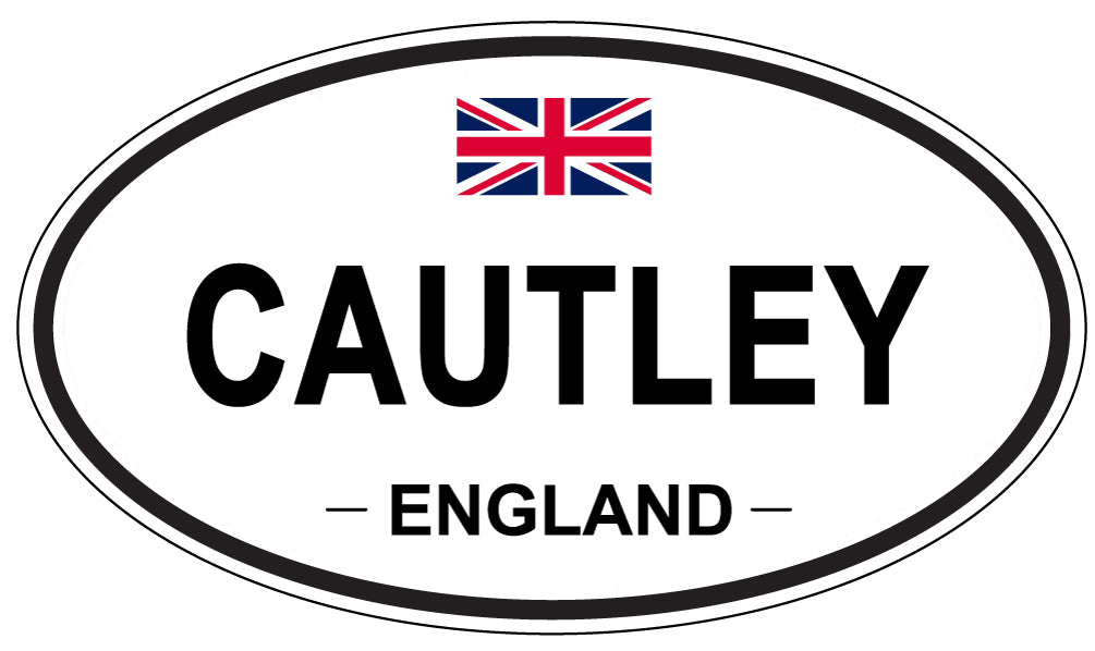 CAUTLEY, ENGLAND - Oval Sticker