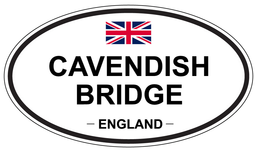 CAVENDISH BRIDGE, ENGLAND - Oval Sticker