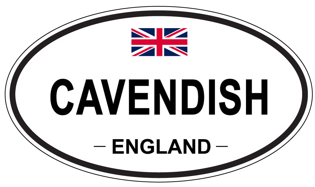 CAVENDISH, ENGLAND - Oval Sticker