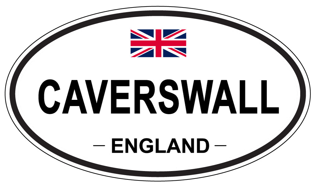 CAVERSWALL, ENGLAND - Oval Sticker