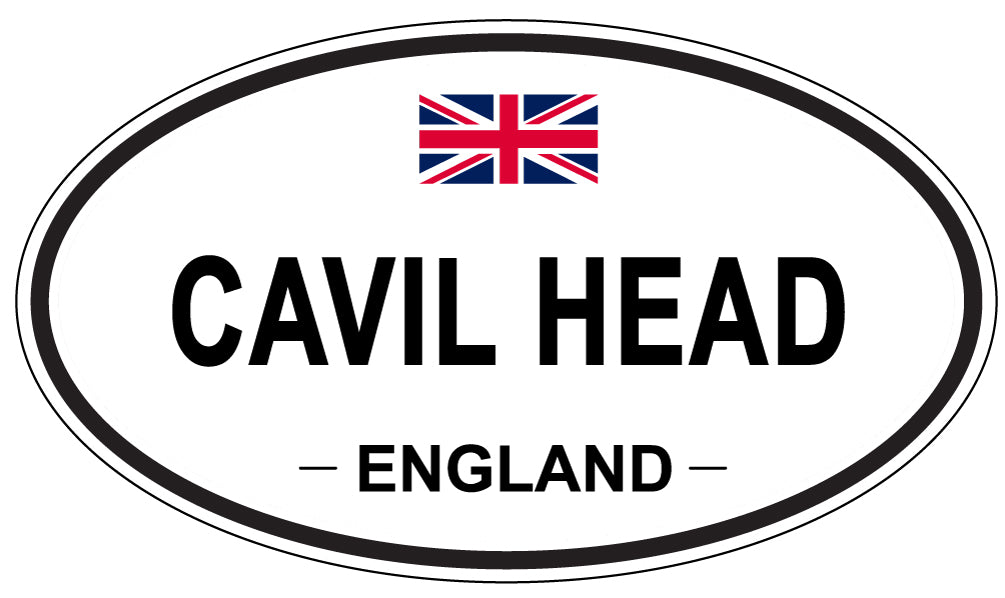 CAVIL HEAD, ENGLAND - Oval Sticker