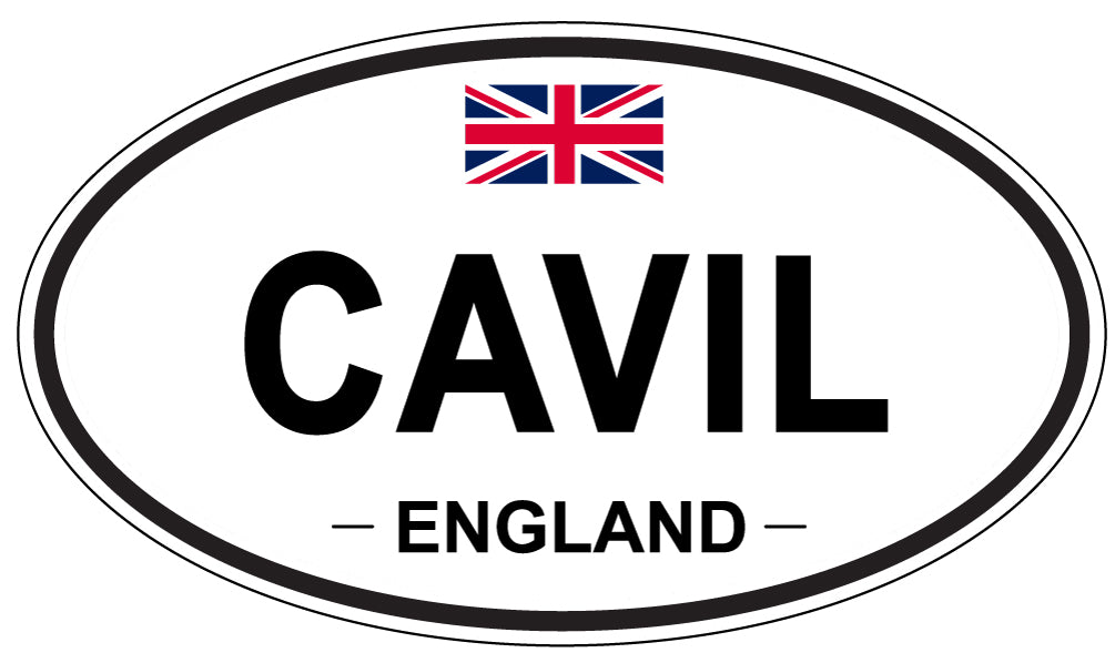 CAVIL, ENGLAND - Oval Sticker