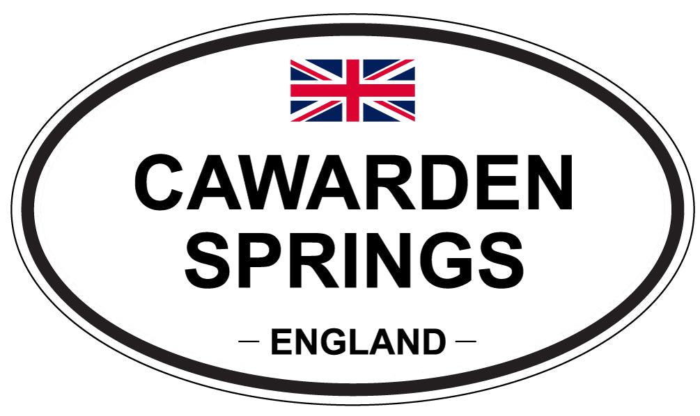 CAWARDEN SPRINGS, ENGLAND - Oval Sticker