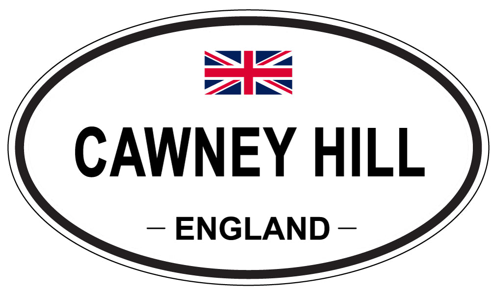 CAWNEY HILL, ENGLAND - Oval Sticker
