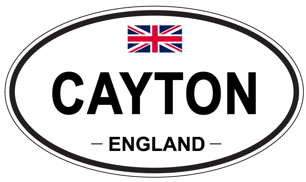 CAYTON, ENGLAND - Oval Sticker
