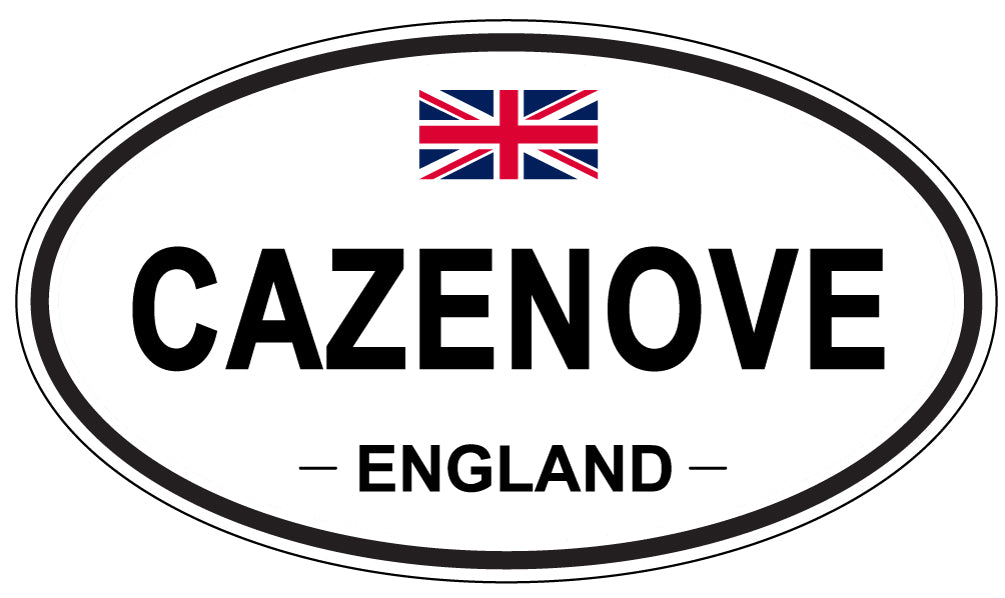 CAZENOVE, ENGLAND - Oval Sticker