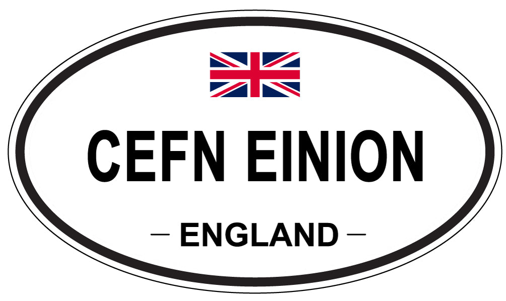CEFN EINION, ENGLAND - Oval Sticker