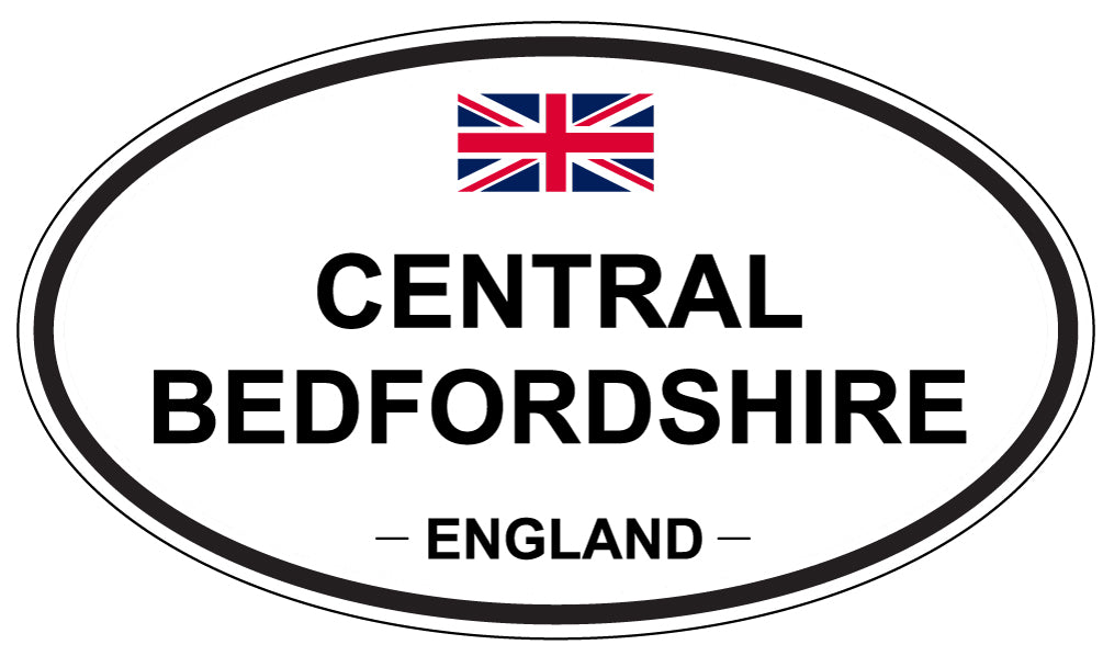 CENTRAL BEDFORDSHIRE, ENGLAND - Oval Sticker