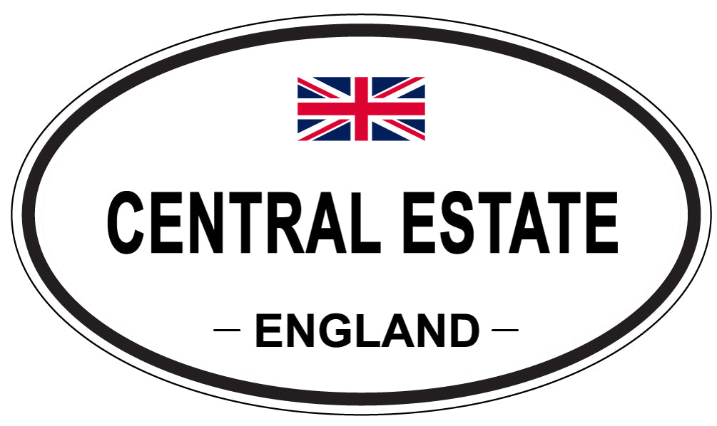 CENTRAL ESTATE, ENGLAND - Oval Sticker