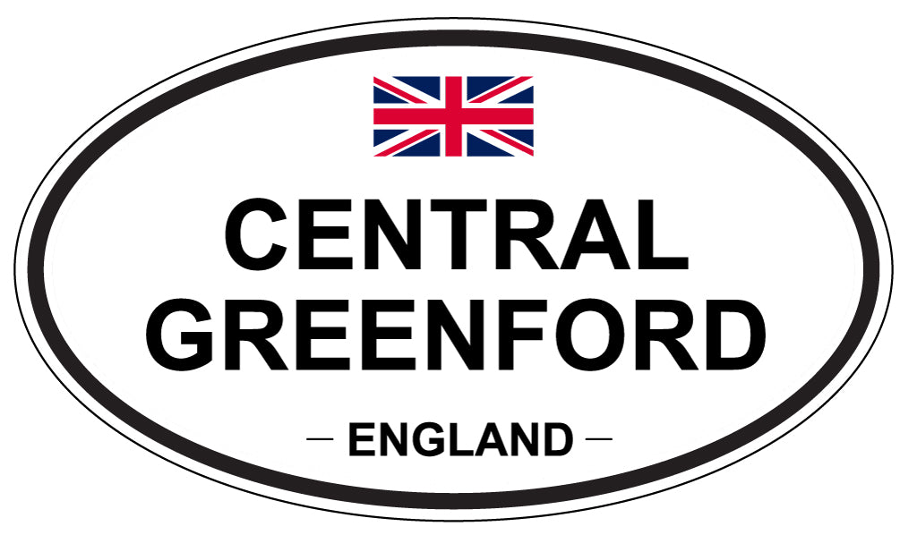 CENTRAL GREENFORD, ENGLAND - Oval Sticker
