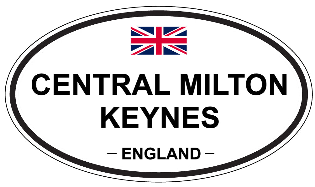 CENTRAL MILTON KEYNES, ENGLAND - Oval Sticker