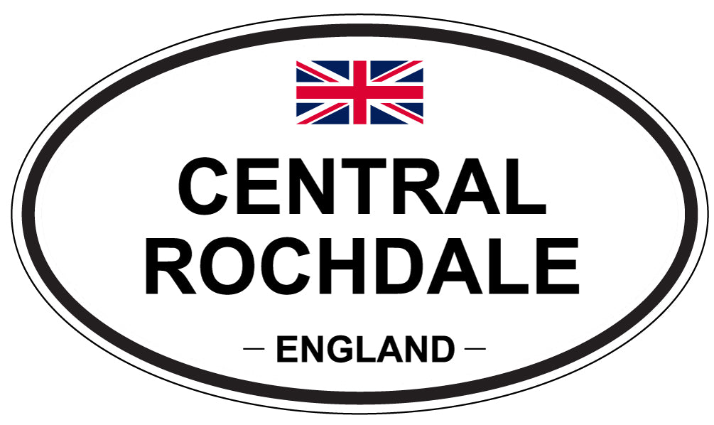 CENTRAL ROCHDALE, ENGLAND - Oval Sticker