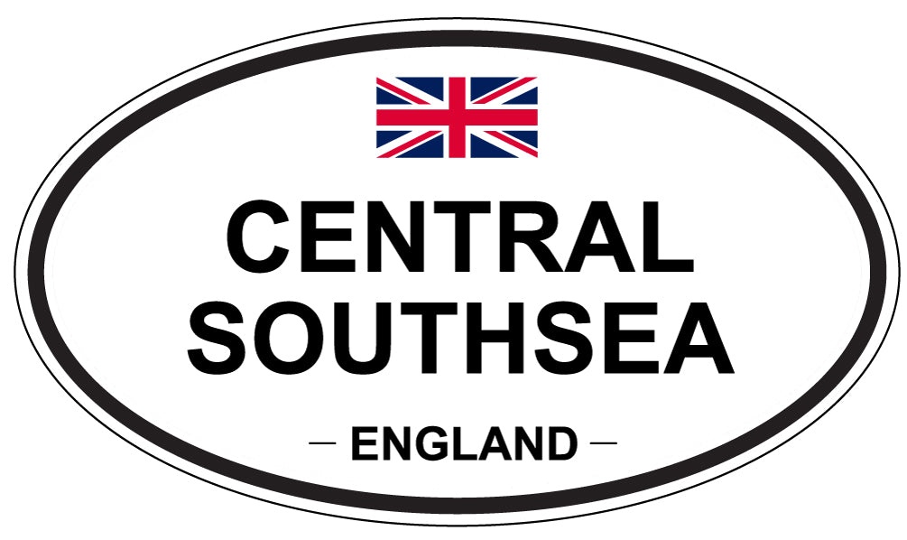 CENTRAL SOUTHSEA, ENGLAND - Oval Sticker