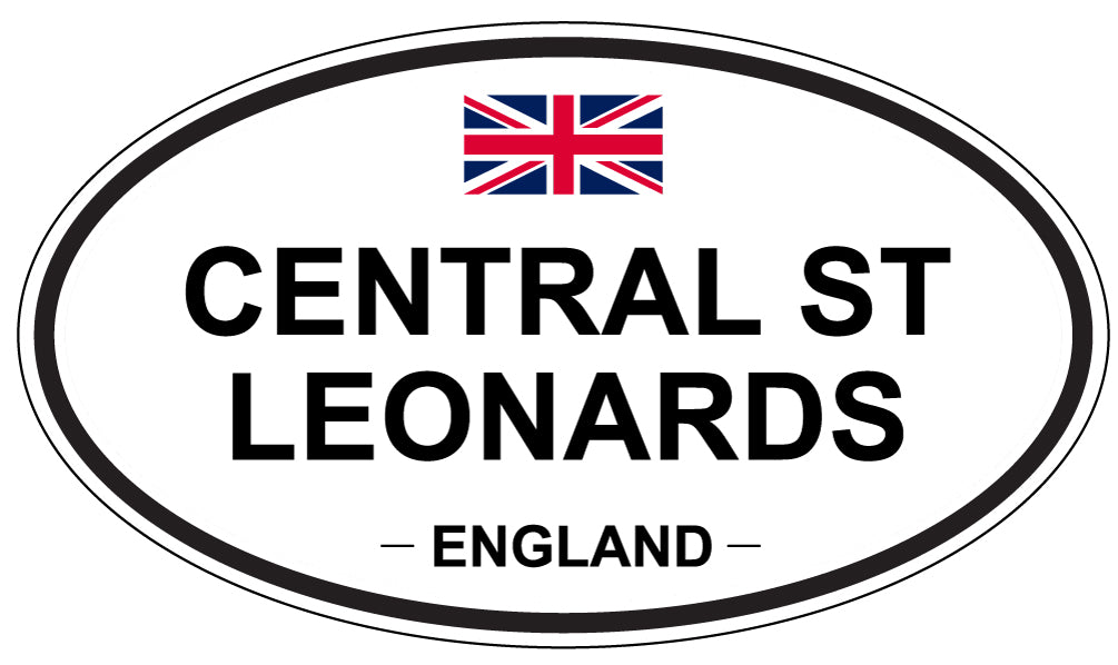 CENTRAL ST LEONARDS, ENGLAND - Oval Sticker