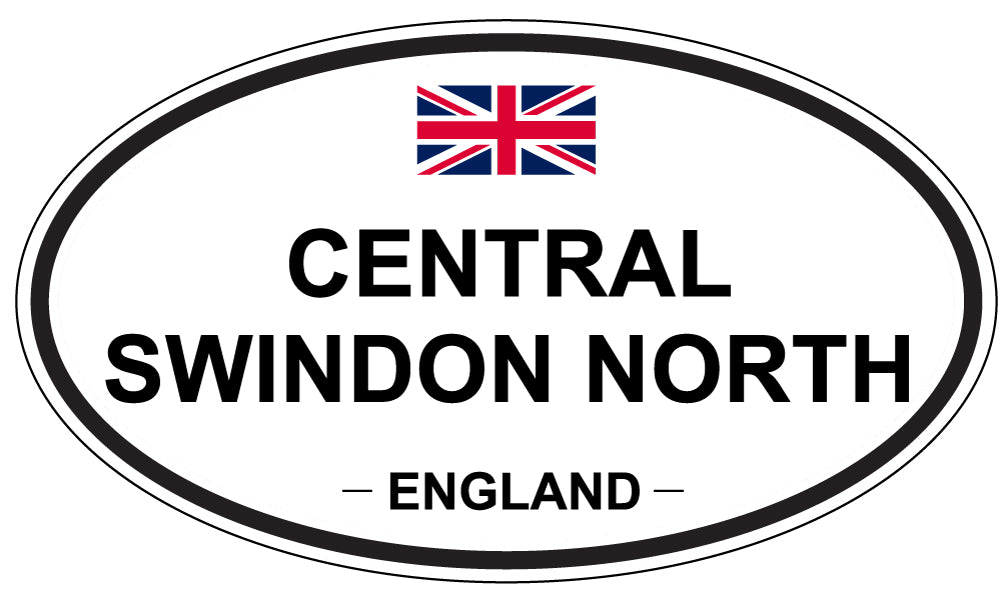 CENTRAL SWINDON NORTH, ENGLAND - Oval Sticker