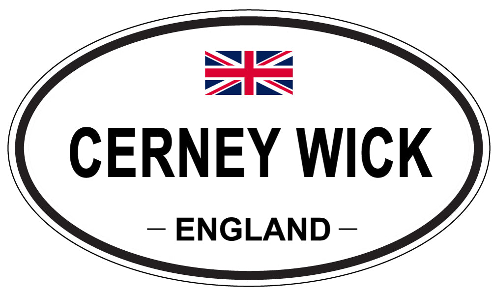 CERNEY WICK, ENGLAND - Oval Sticker