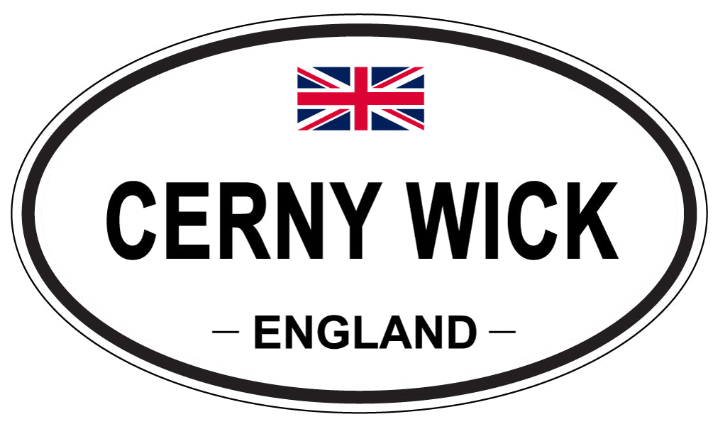 CERNY WICK, ENGLAND - Oval Sticker