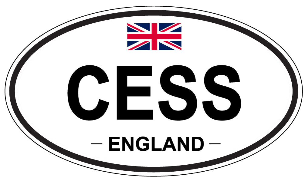 CESS, ENGLAND - Oval Sticker