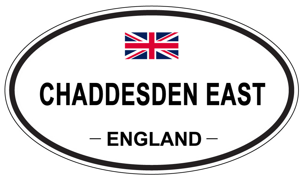 CHADDESDEN EAST, ENGLAND - Oval Sticker