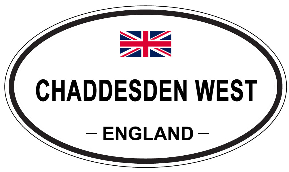 CHADDESDEN WEST, ENGLAND - Oval Sticker