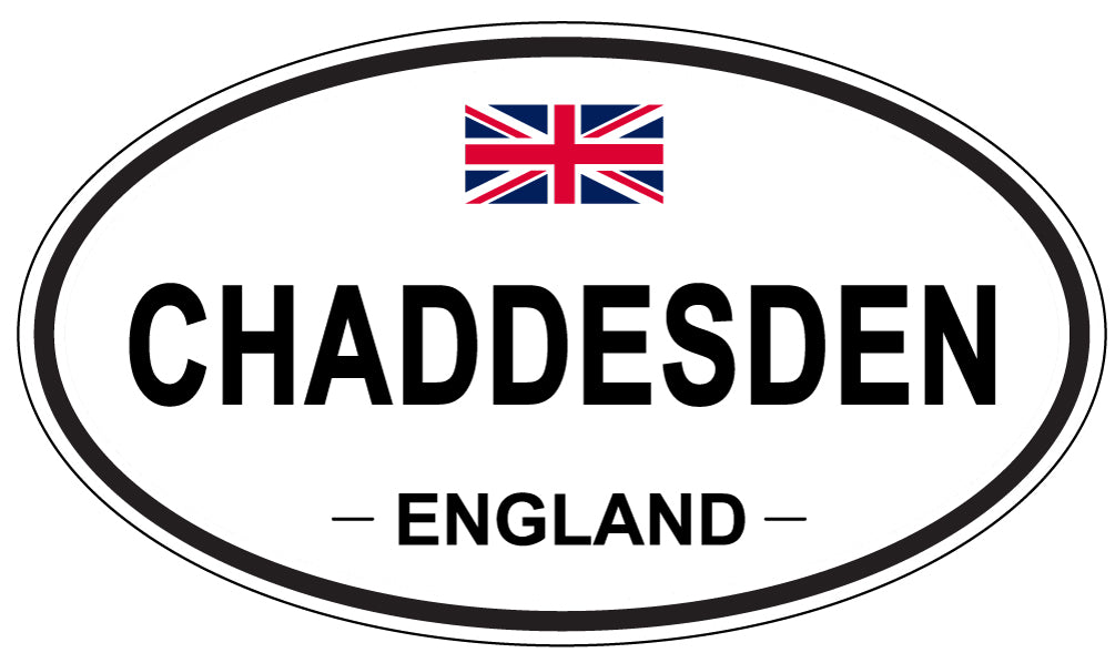 CHADDESDEN, ENGLAND - Oval Sticker
