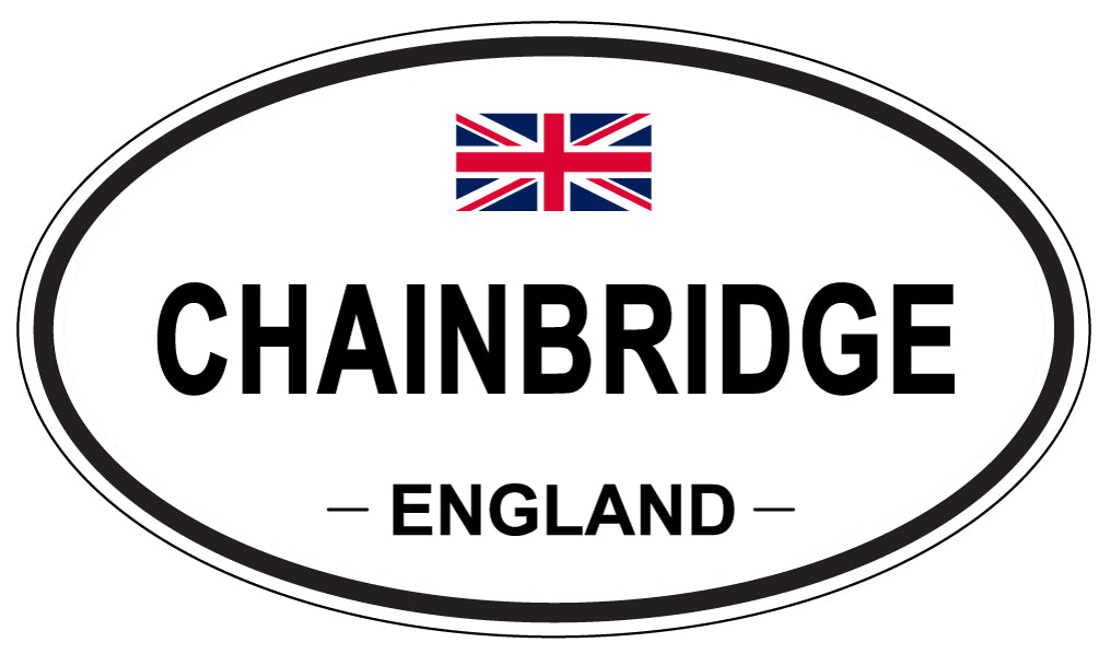 CHAINBRIDGE, ENGLAND - Oval Sticker